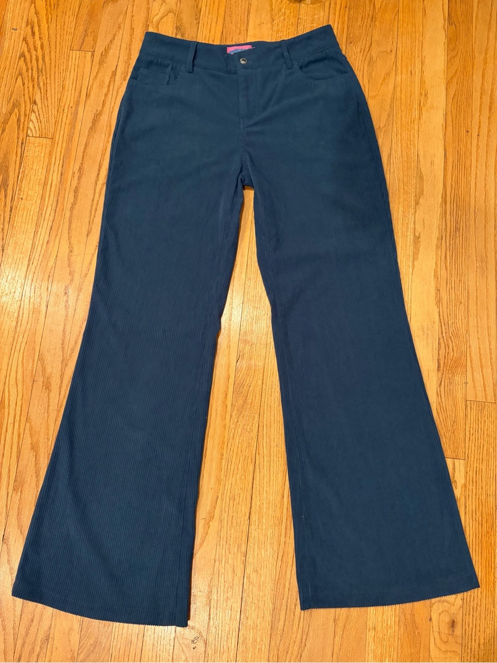 Women's Navy Wide-Leg flared Corduroy trousers